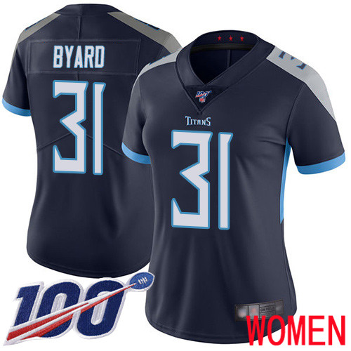 Tennessee Titans Limited Navy Blue Women Kevin Byard Home Jersey NFL Football #31 100th Season Vapor Untouchable